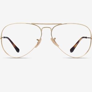 Ray-Ban Gold Frame Glasses